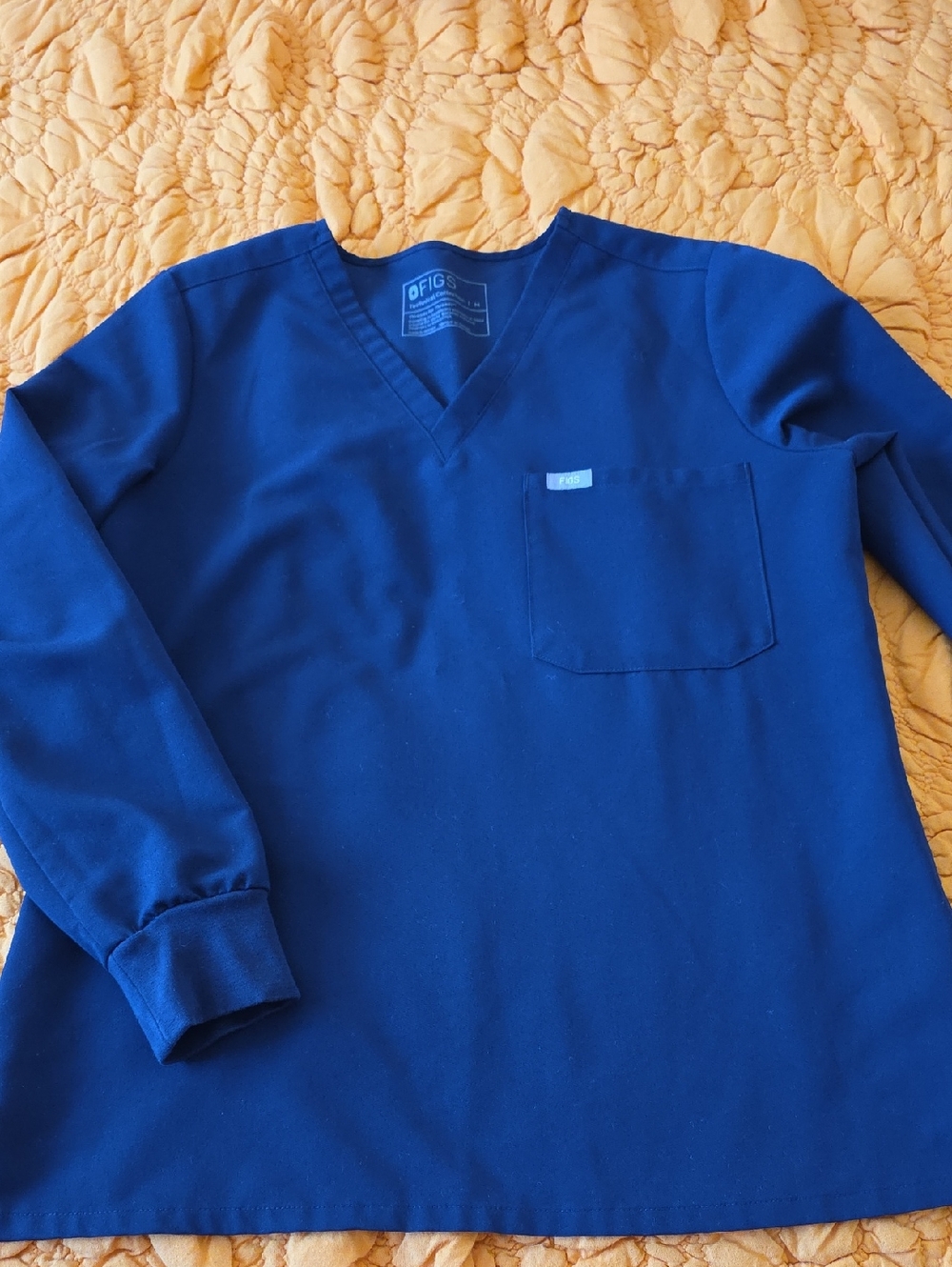 FIGS Navy Blue Top. Size M